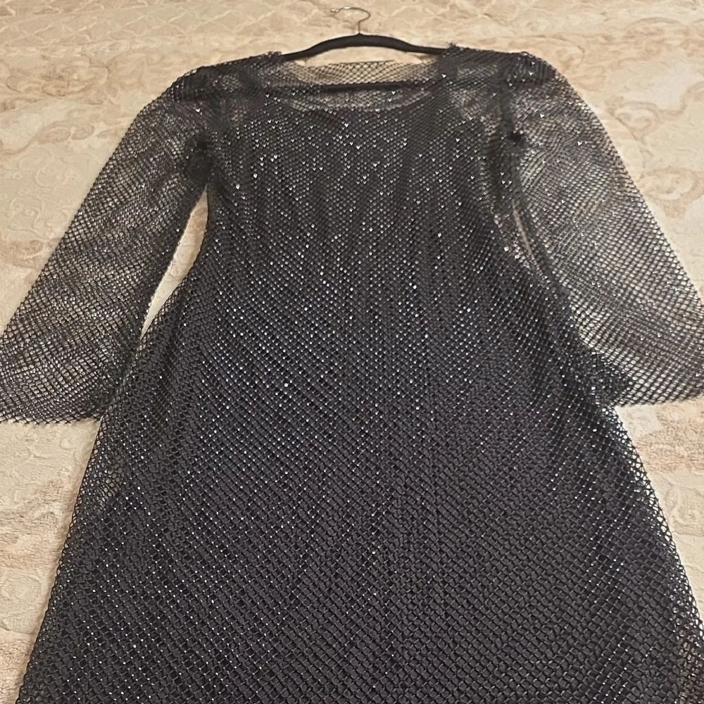 Elan Black Mesh Elegant Dress Wedding Formal